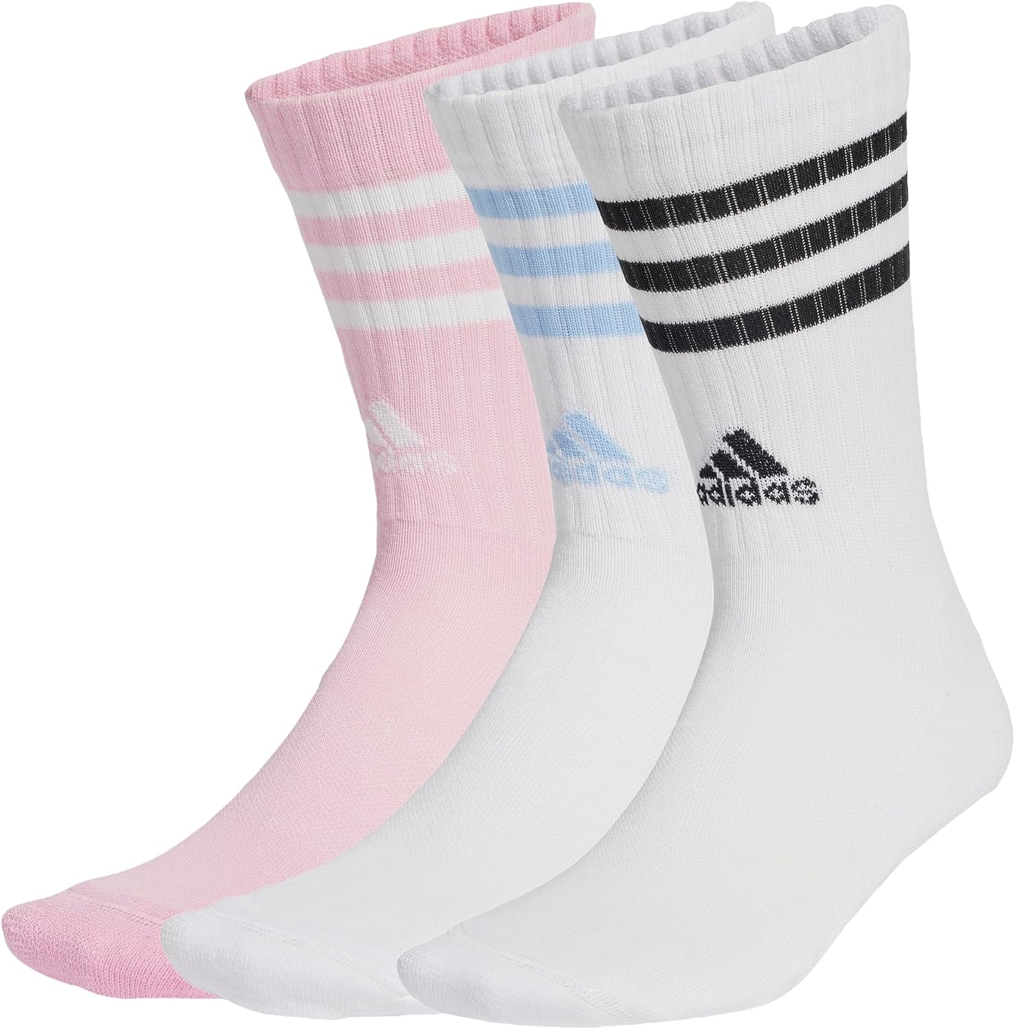 Thumbnail 4 de adidas 3‑Stripes Cushioned Crew Socks — 3 pares