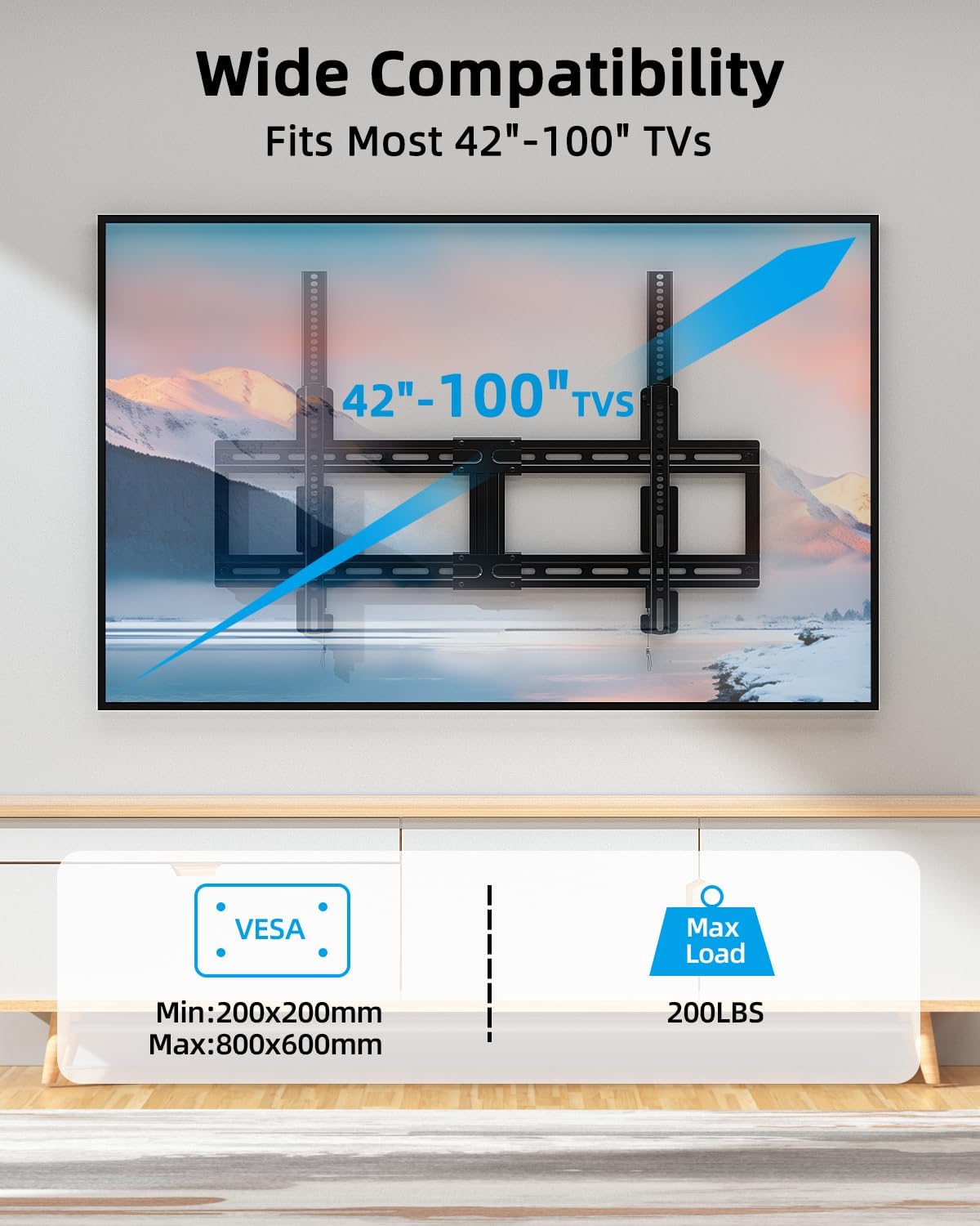 Detalle 2 de HOME VISION HV8802 0.86" Ultra Slim TV Wall Mount