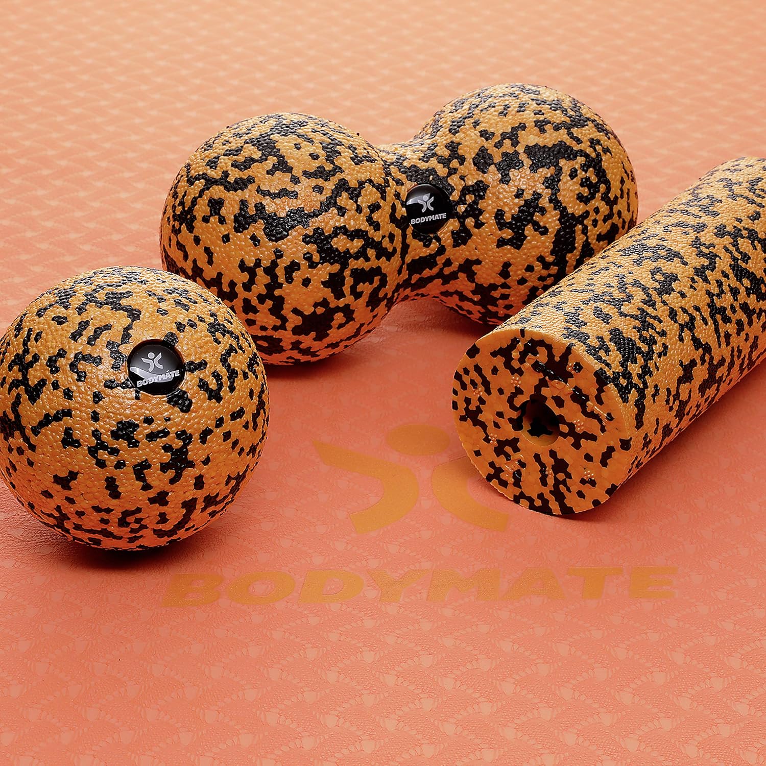 Detalle 2 de BODYMATE Mini Kit per Fasce con Mini Foam Roller e Duo Ball (Ø 8 cm) – 15 x 6 cm