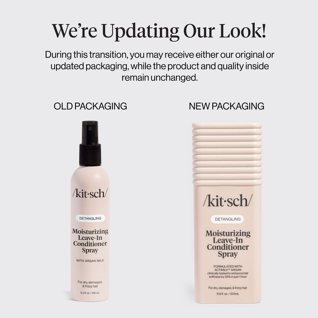 Detalle de Kitsch Argan Milk Leave-In Conditioner 6.3 oz