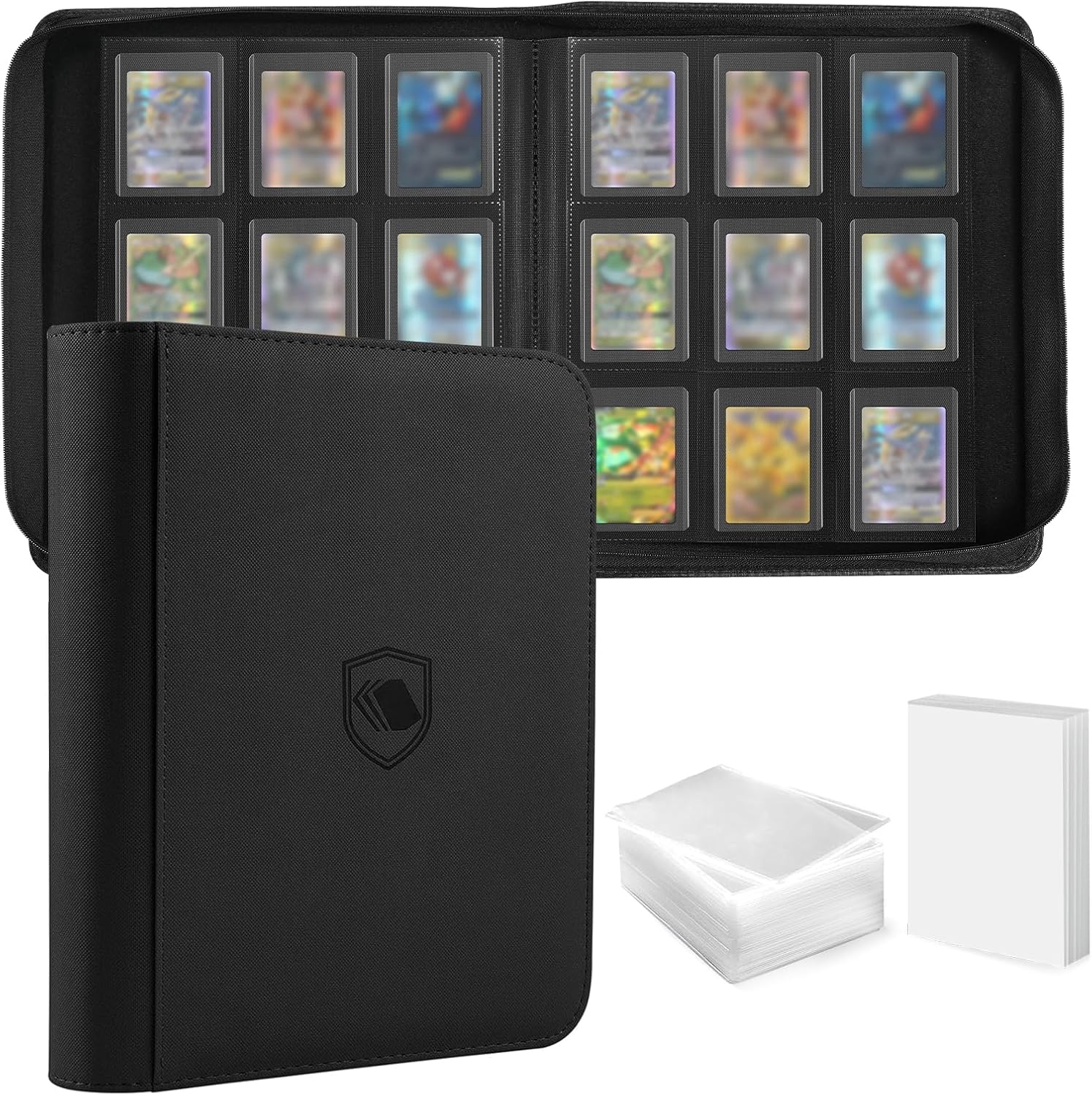 Detalle de Top Loader Binder for 3x4 Cards – 360 Capacity with 108 Toploaders Included