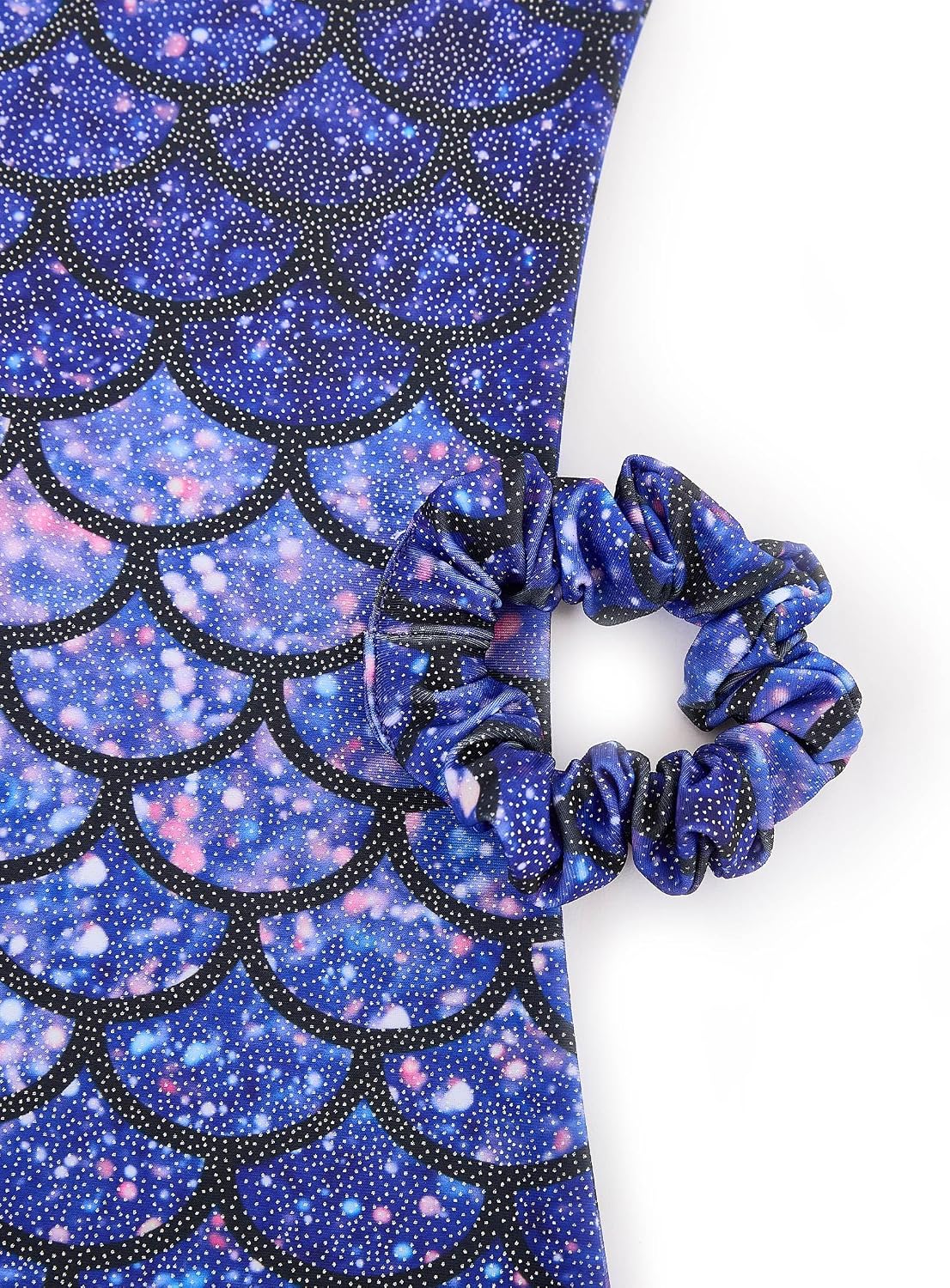 Detalle de Tstiti Sparkly Girls’ Gymnastics Biketards, 2-Pack with Matching Scrunchies