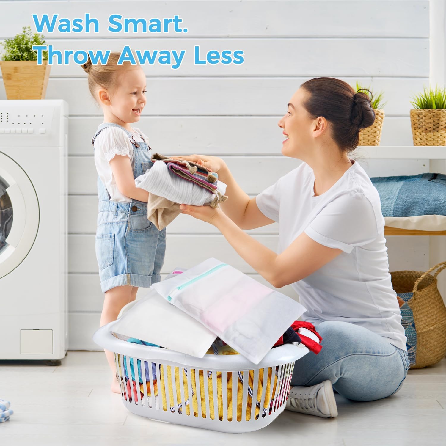 Detalle de BAGAIL bag01 Mesh Laundry Bags, 5-Piece Reusable Polyester Set