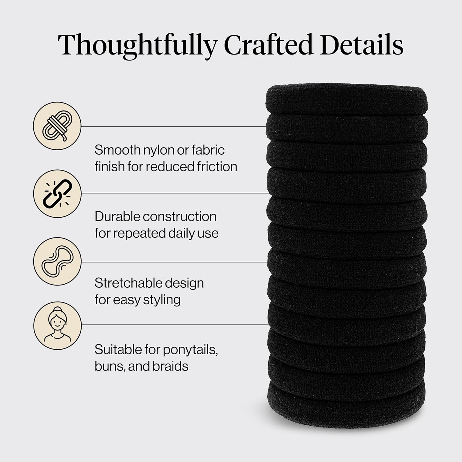 Thumbnail 3 de Kitsch Nylon Hair Ties 12 Pack