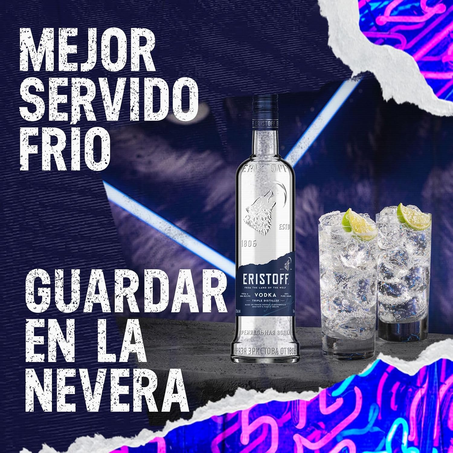 Thumbnail 8 de Eristoff Premium Vodka 🍸 37.5% 700ml Tripla Destilación