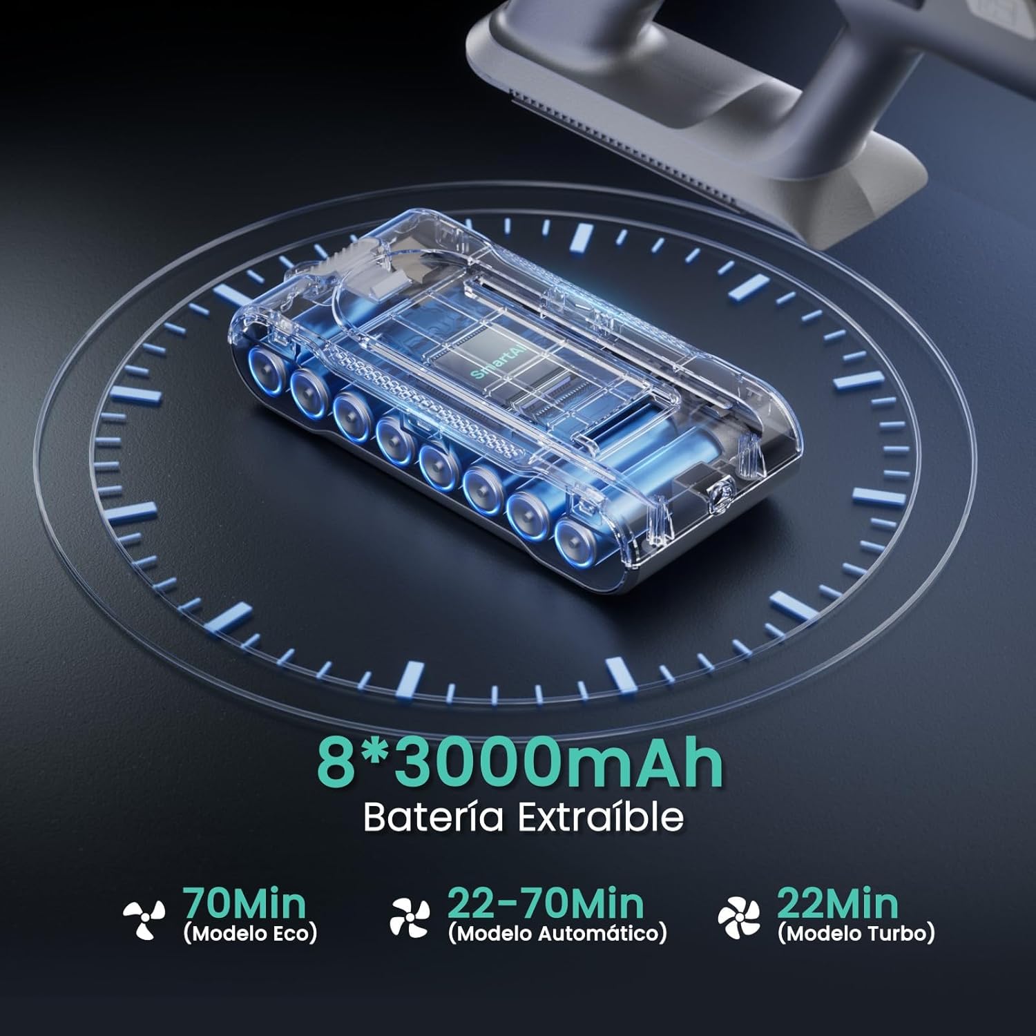 Thumbnail 2 de SmartAI V5 Aspiradora Inalámbrica Potente 🧹 Para Suelos y Alfombras