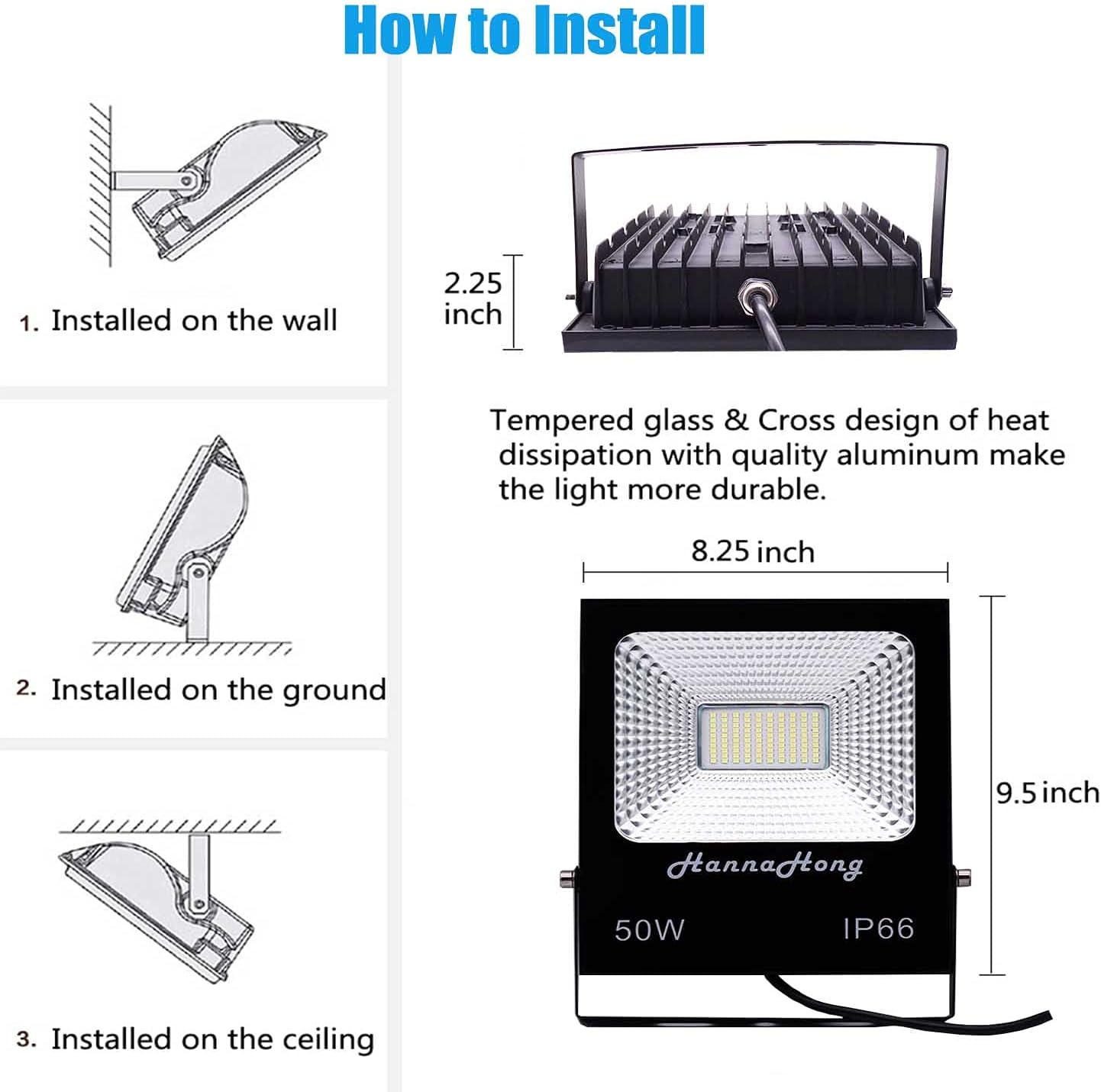 Detalle de HANNAHONG LED floodlight, 50W