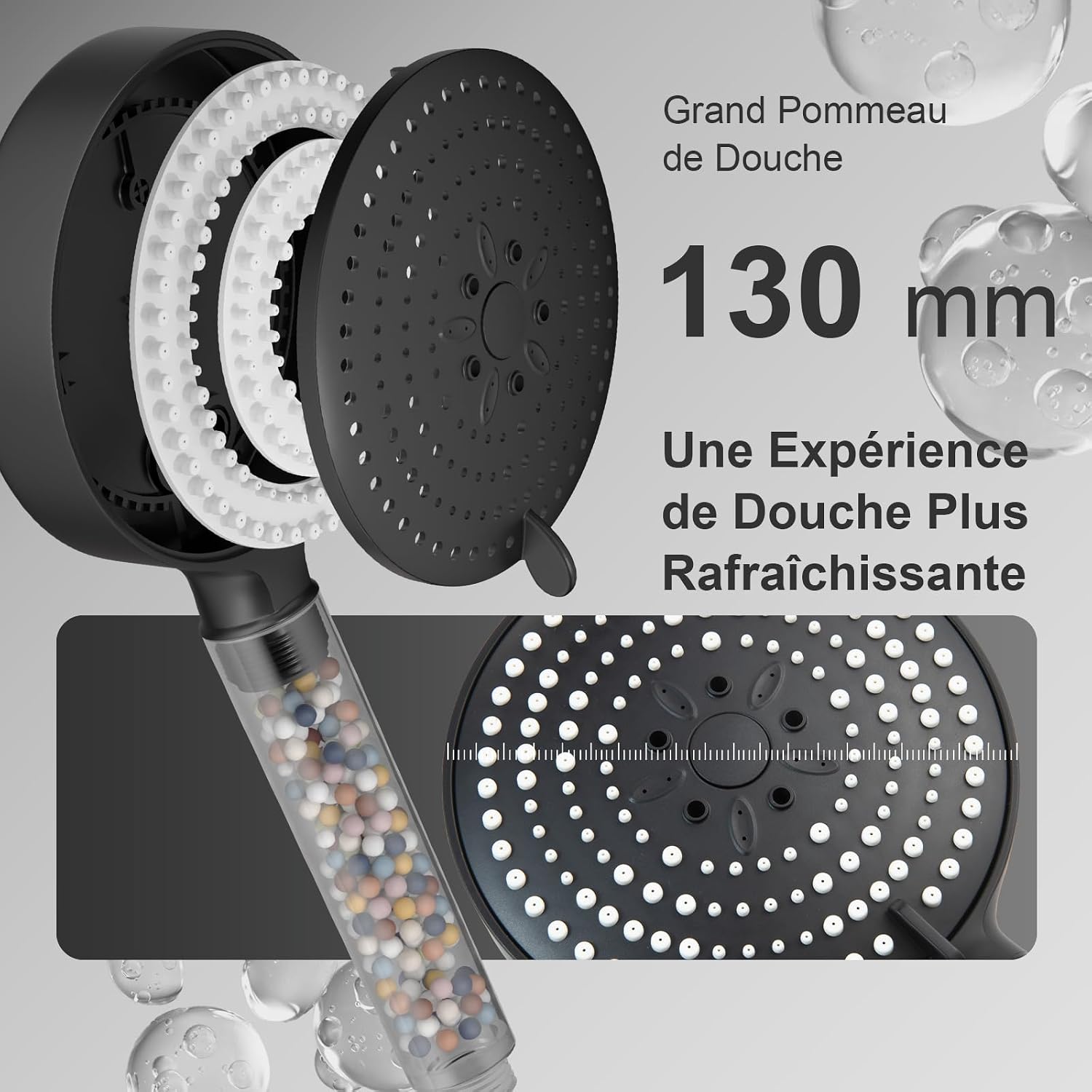 Detalle 2 de OFFO Pommeau de Douche XXL Φ130mm