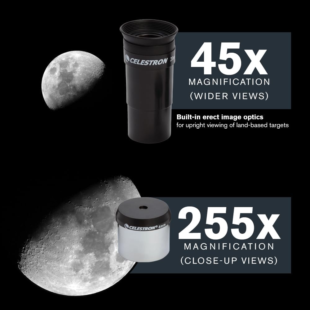 Thumbnail 5 de Celestron 21045 PowerSeeker 114EQ Reflector Telescope – Monture équatoriale, entrée