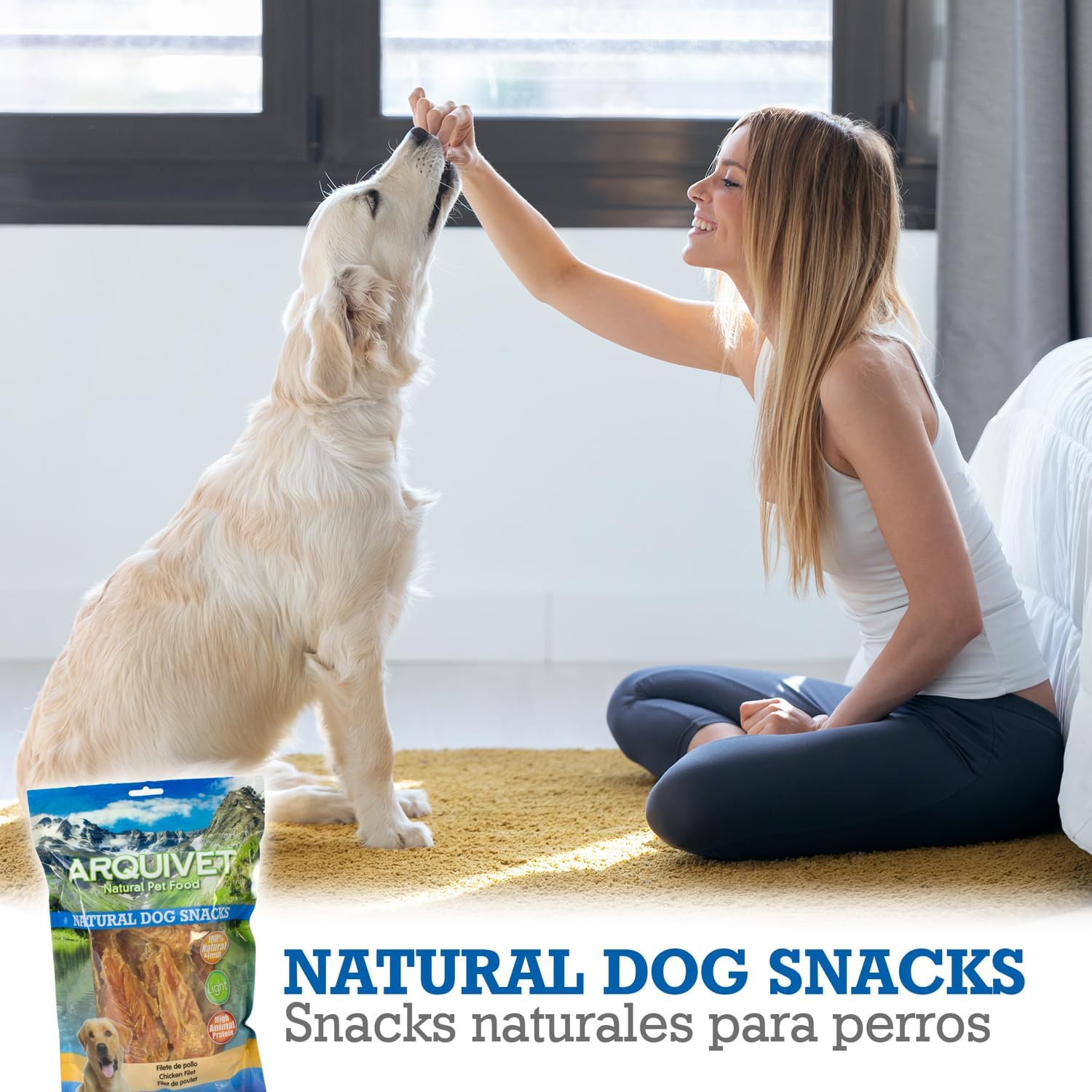 Detalle 2 de Arquivet filete de pollo natural para perros (snacks, 1 kg)