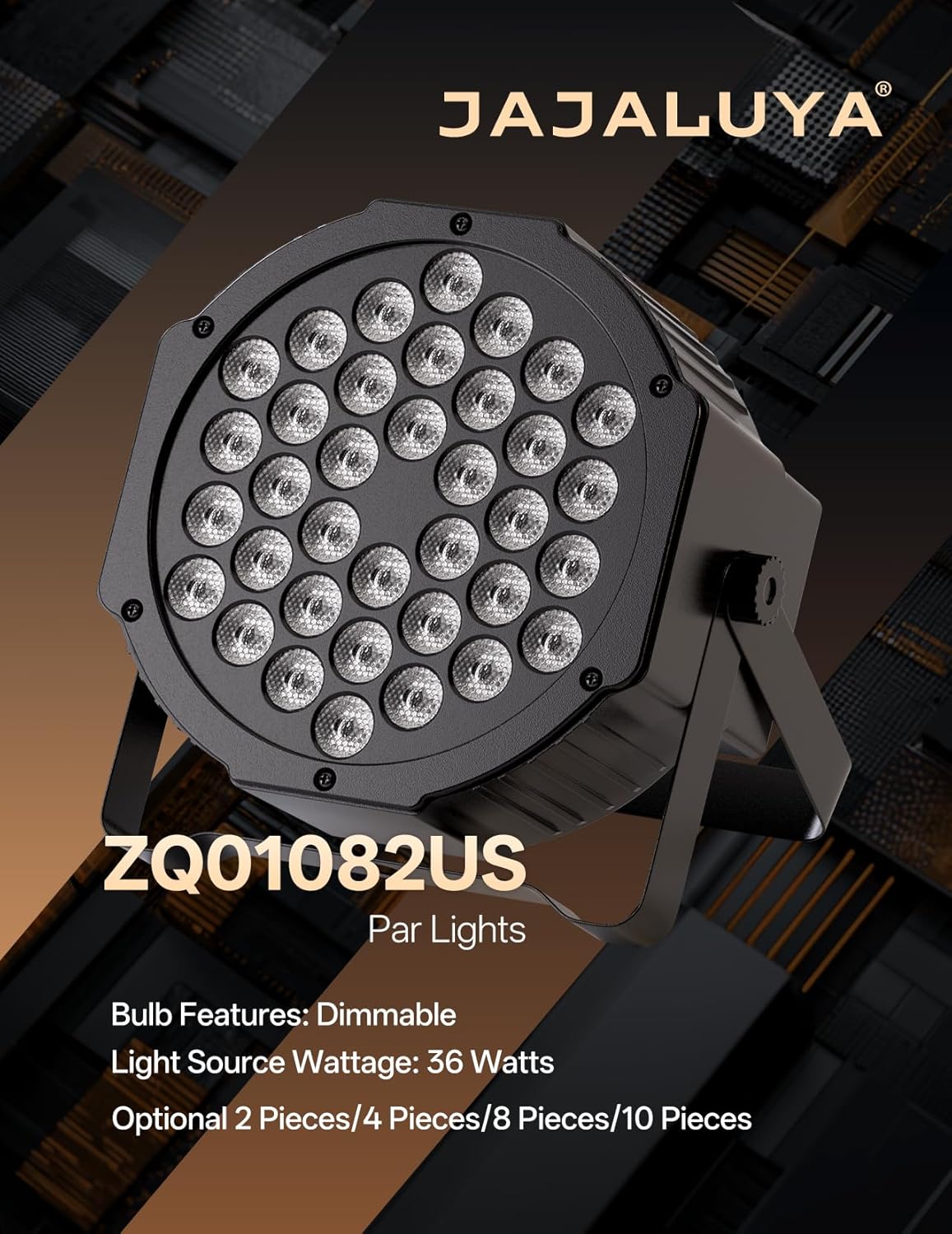 Thumbnail 1 de 36 LED Stage Lights 7 Modes RGB DJ Par Lights (10 Packs) with Sound Activated Remote and DMX Control