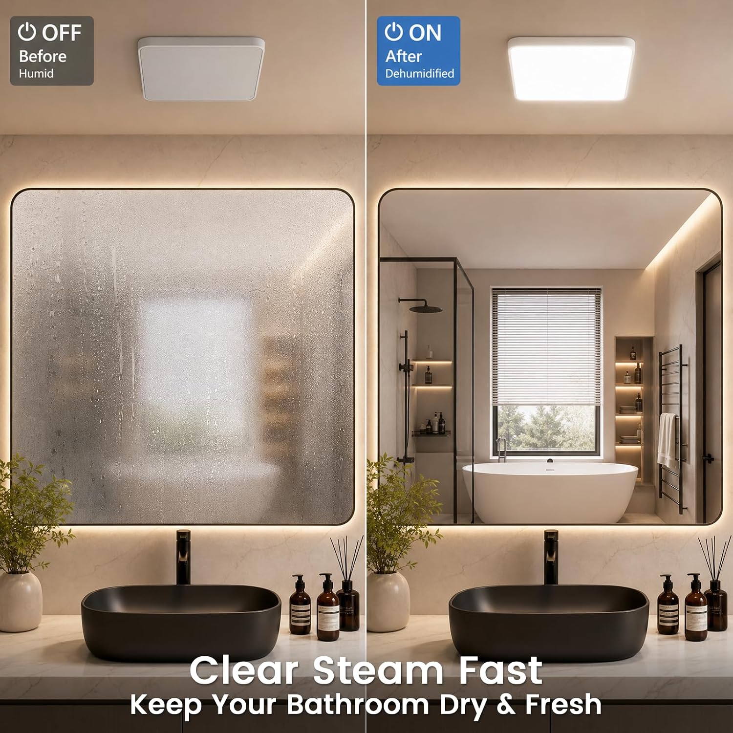 Detalle de Fitop Bathroom Exhaust Fan with Light, 120 CFM