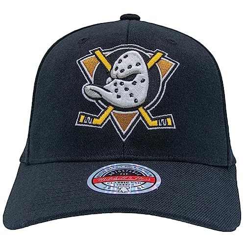Detalle de Mitchell & Ness NHL Classic Red Snapback – Anaheim Ducks, Nero, Taglia Unica
