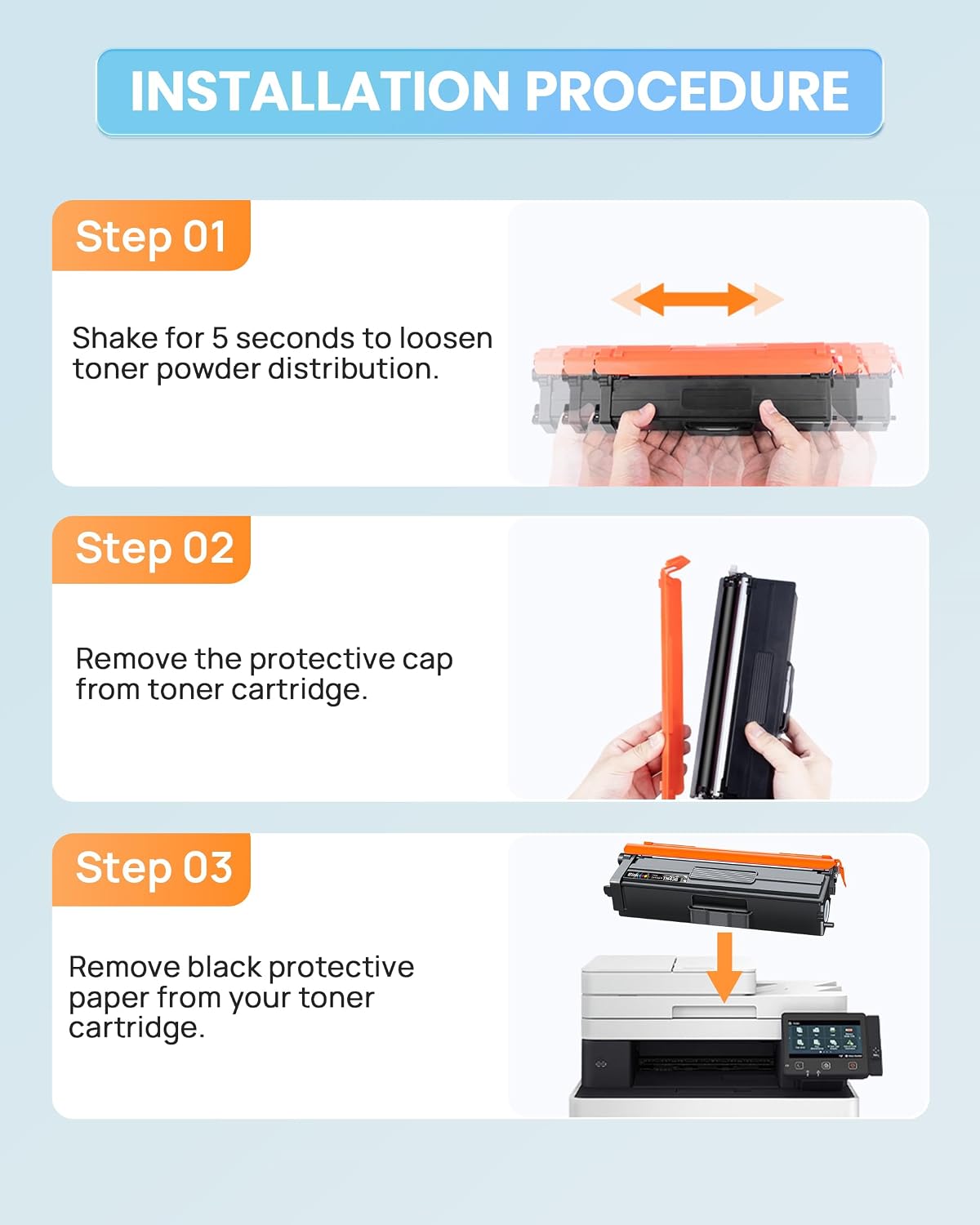Thumbnail 5 de E-Z Ink TN436 Black Toner Cartridges, 2-Pack, 6,500-Page Yield