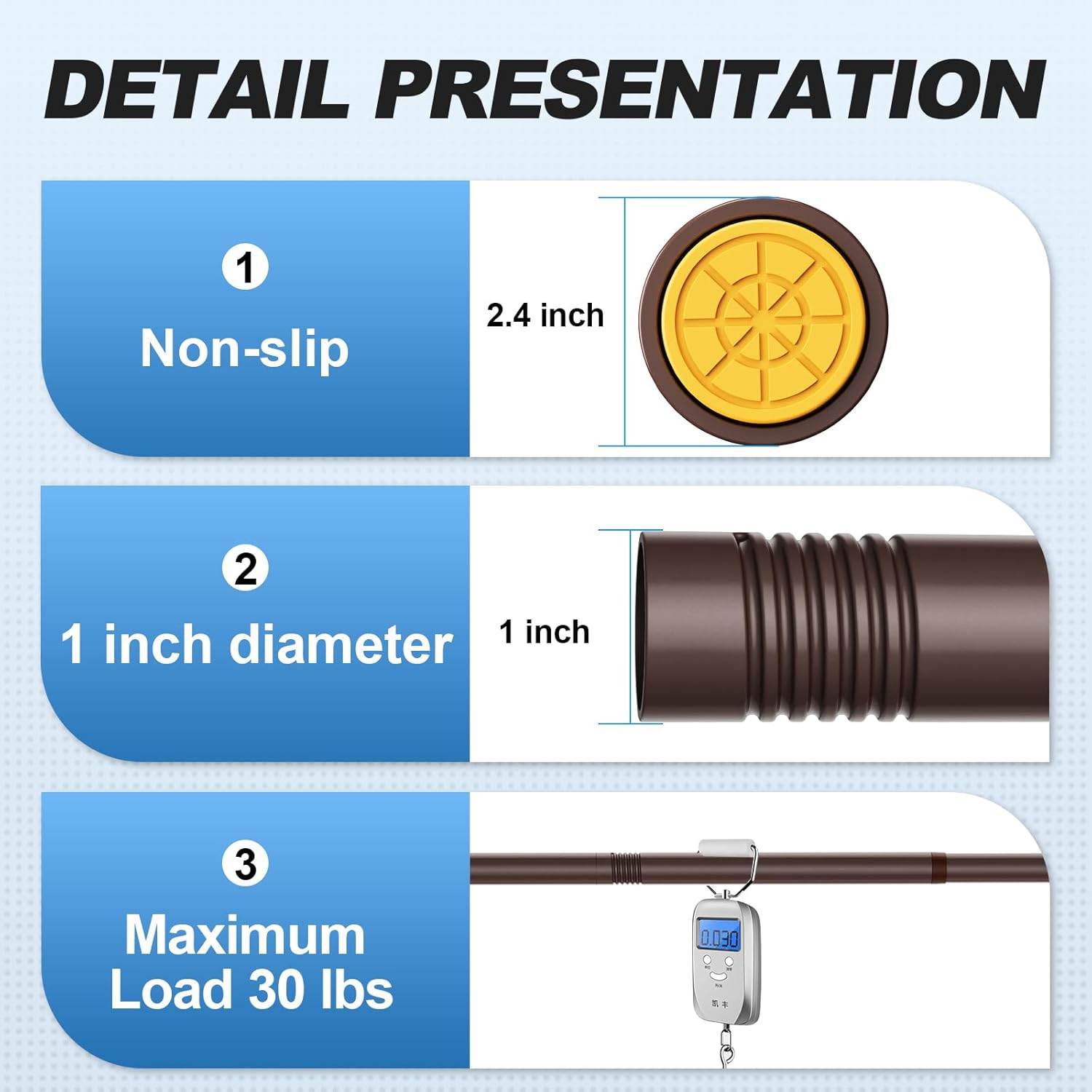 Thumbnail 2 de CorkLatta Bronze Shower Curtain Rod 31-80 Inch
