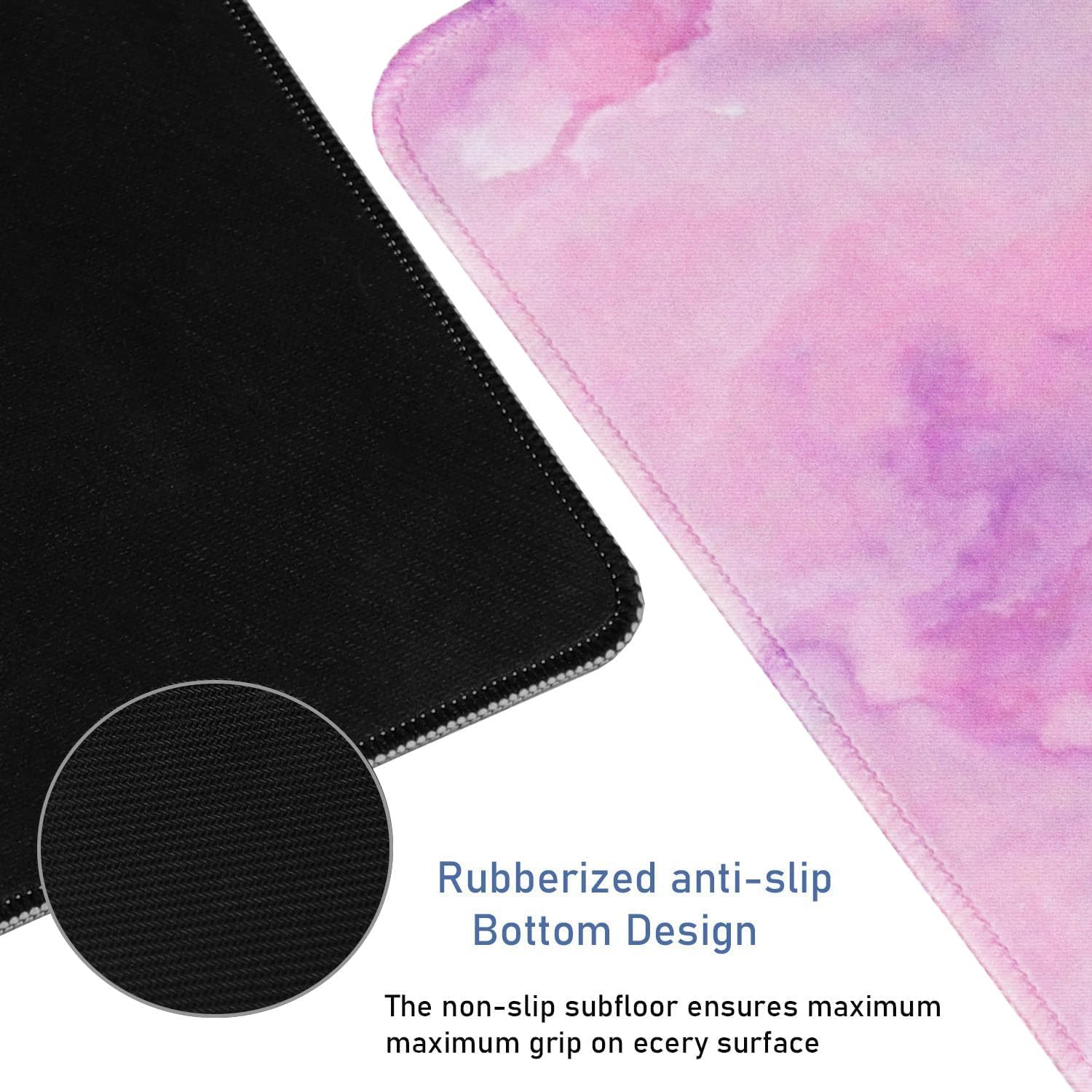 Detalle de Hsmienk AB-C020 Extended Gaming Mouse Pad, Waterproof, Marble Purple