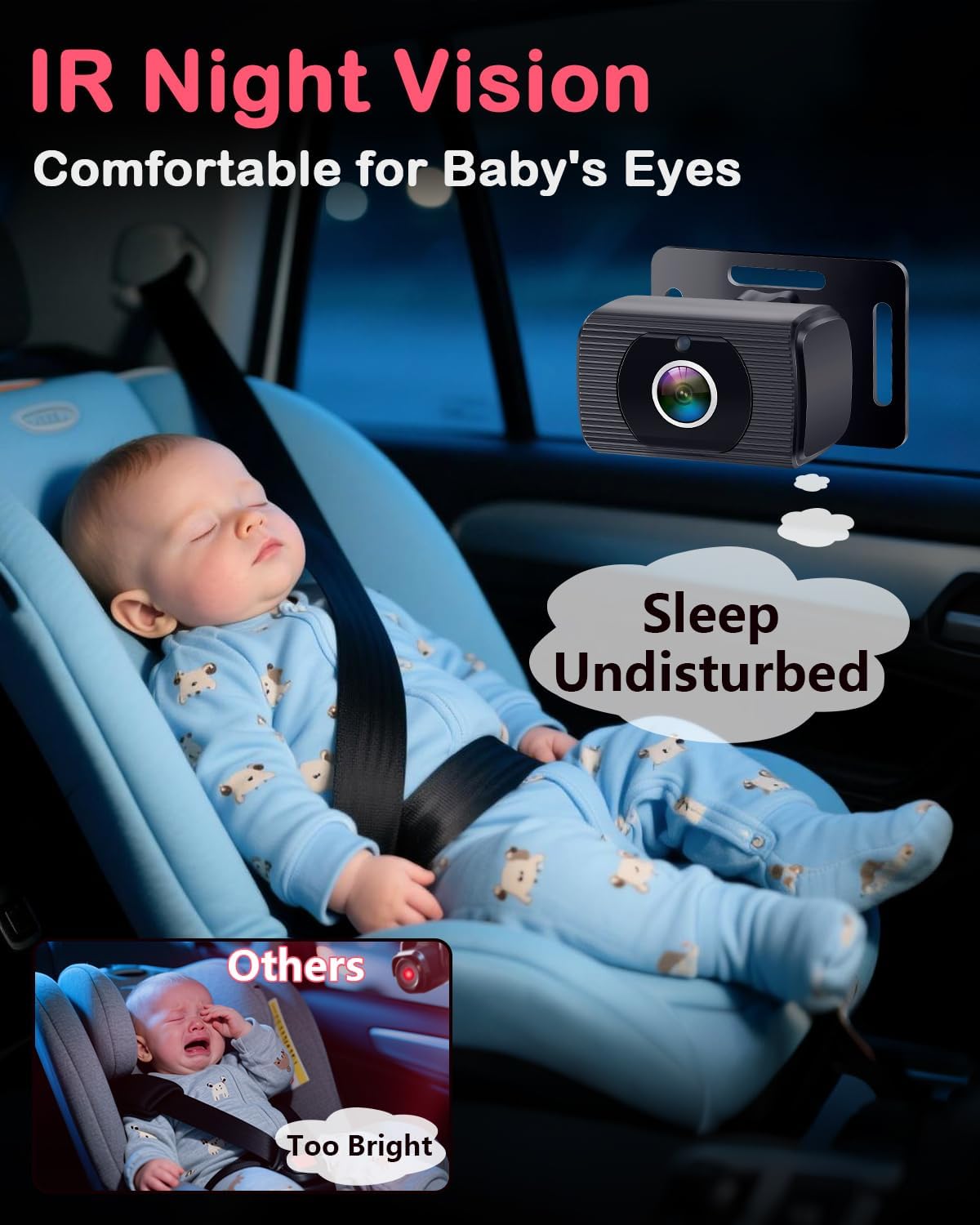 Thumbnail 4 de Rohent Dual Baby Car Camera (N20) with 6.9'' HD Split Screen for 2 Kids