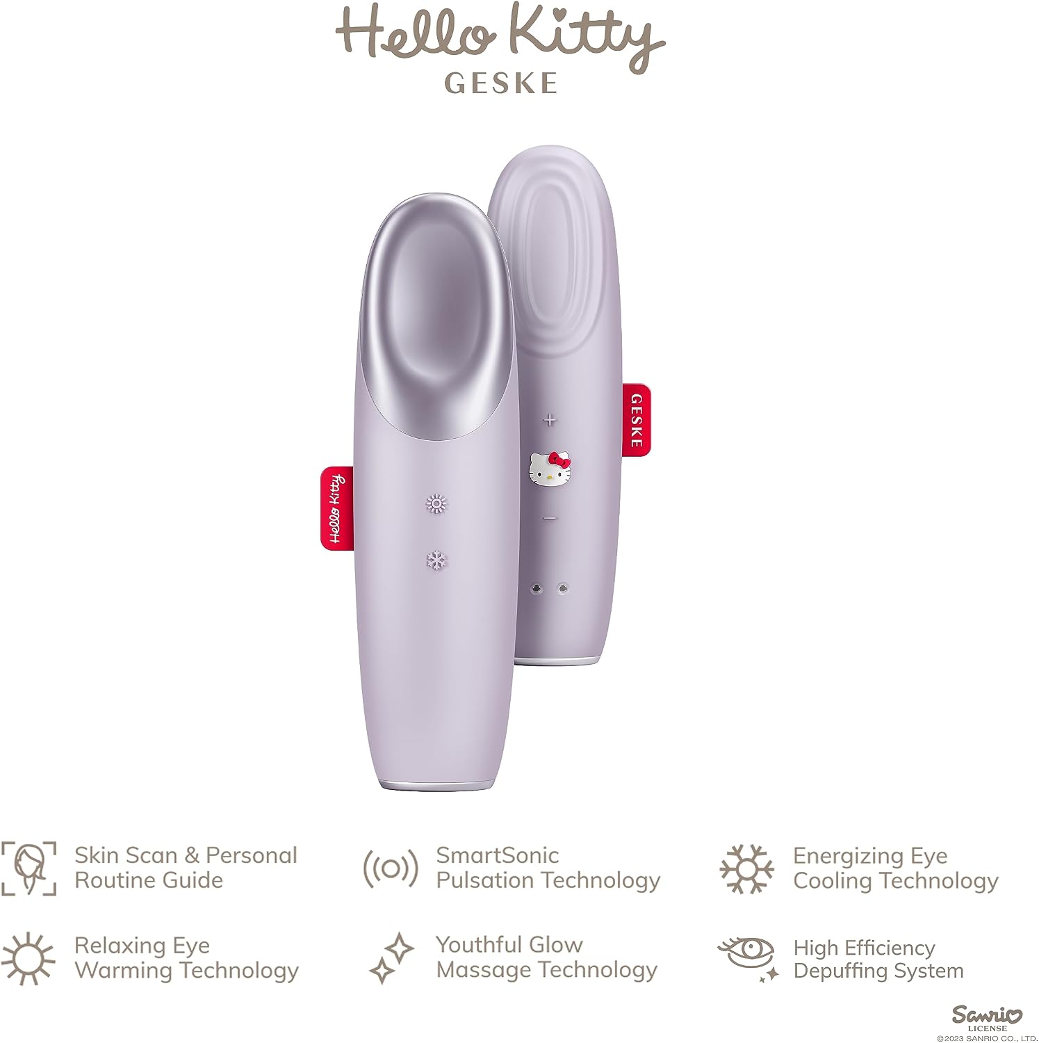 Detalle de GESKE x Hello Kitty SmartAppGuided Warm & Cool Eye Energizer (6 en 1) – masseur oculaire chauffant et rafraîchissant