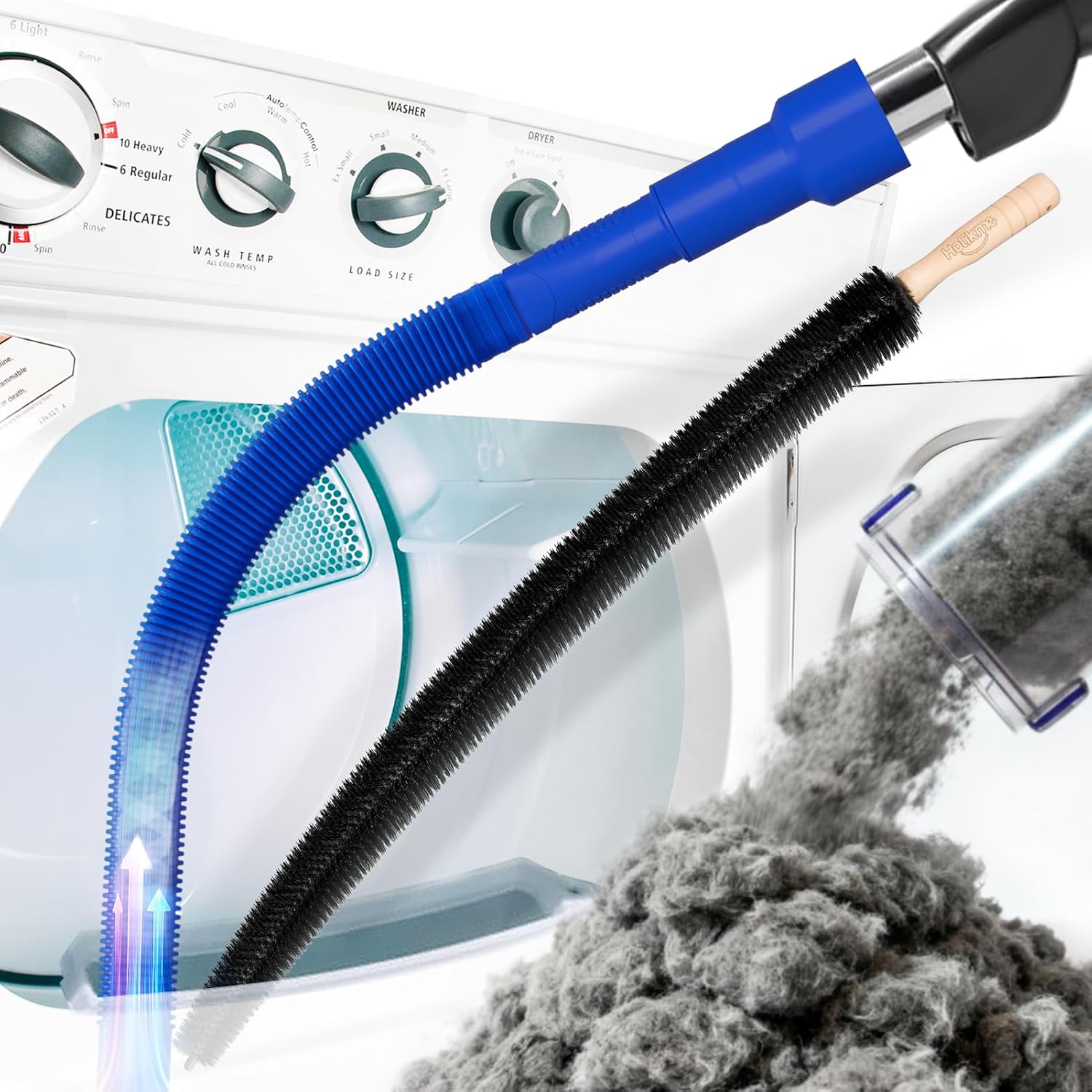 Thumbnail 6 de Holikme Dryer Vent Cleaner Kit 2Pack with Lint Vacuum Attachment & Brush