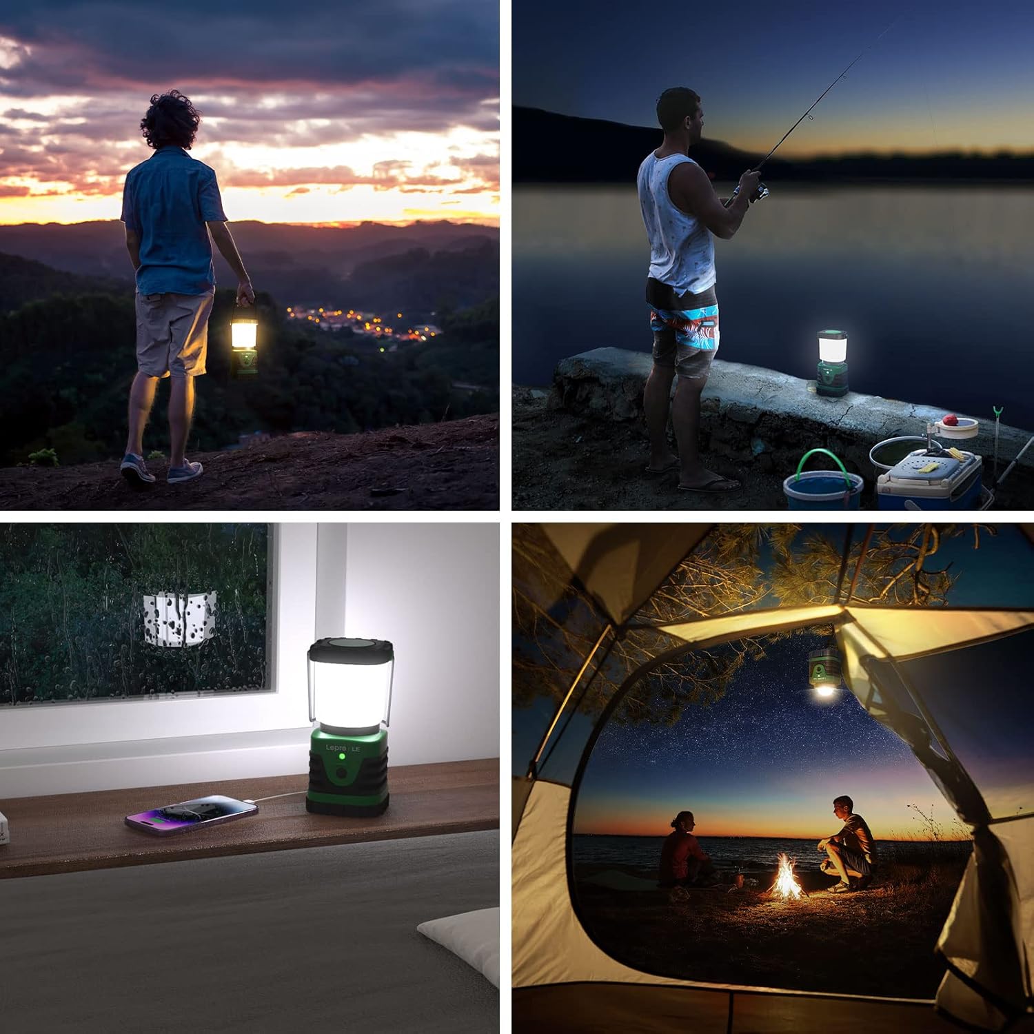 Thumbnail 6 de Lepro Lanterne LED Rechargeable 1000 lm dimmable, 4 modes, étanche IP44 (lot de 2)