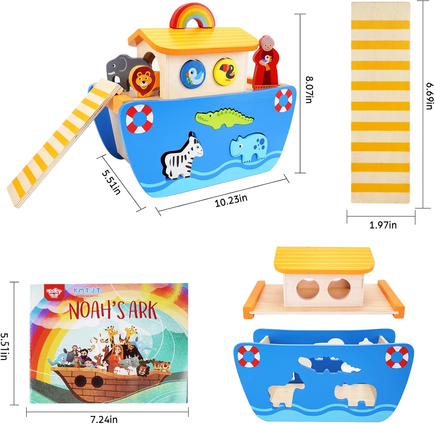 Thumbnail 4 de KMTJT Wooden Noah's Ark Montessori Toy 🎲