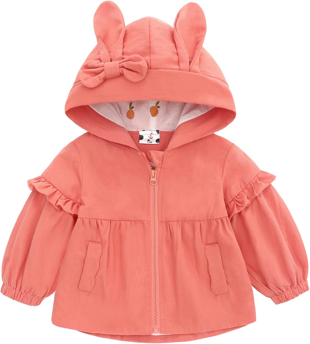 famuka Baby Girls Hooded Jacket