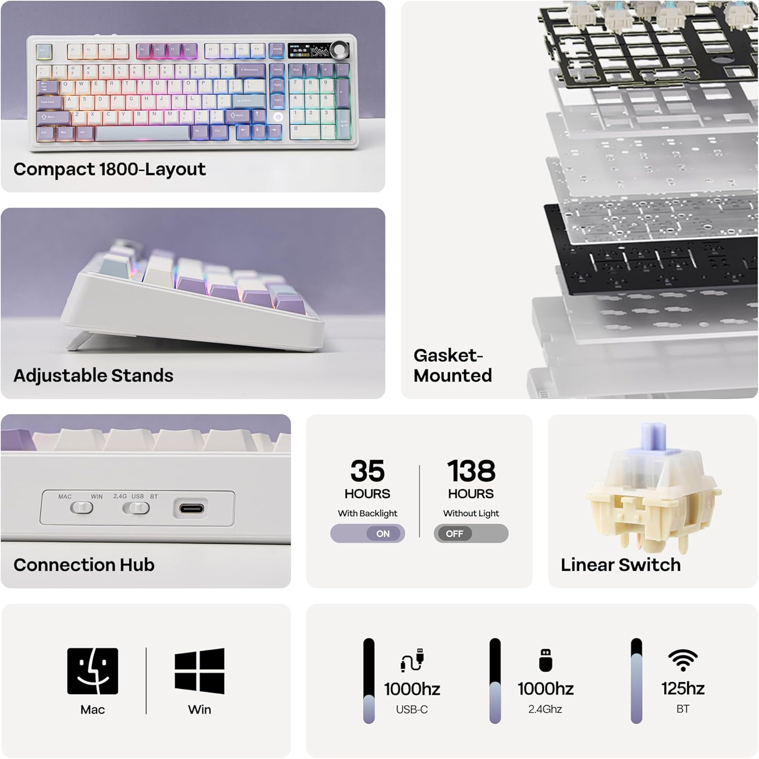 Detalle de MechLands AJAZZ AK980 V2 Mechanical Gaming Keyboard with Display Screen and 10,000mAh Battery