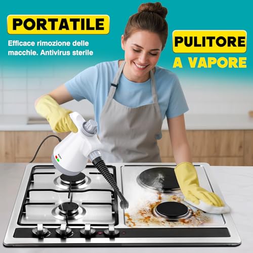 Detalle de Rolipo Pulitore a Vapore Portatile: Pistola Multifunzione per Uso Domestico