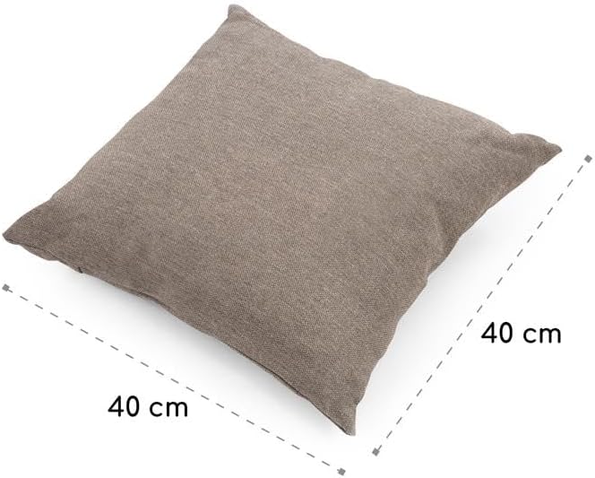 Detalle 2 de blumfeldt Titania Pillow – brązowa poduszka z wodoodpornym pokrowcem 220 g/m²