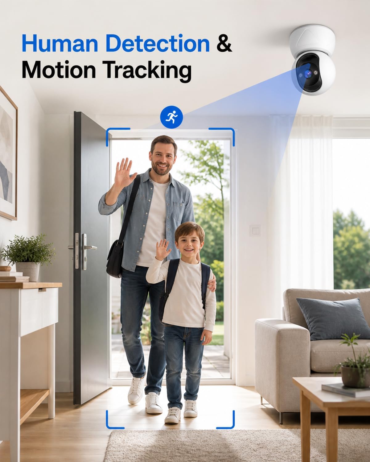 Thumbnail 3 de 2K Indoor Security Camera 5G Pan/Tilt with Intercom, 3X Auto Zoom, AI Detection and Colour Night Vision