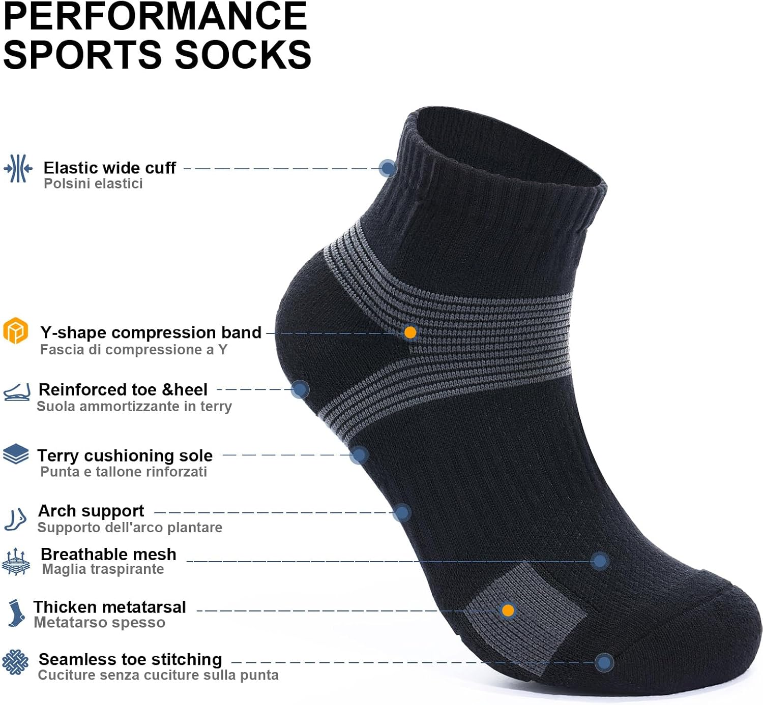 Detalle 2 de PERMANENTLY001 calze compressione 6 paia