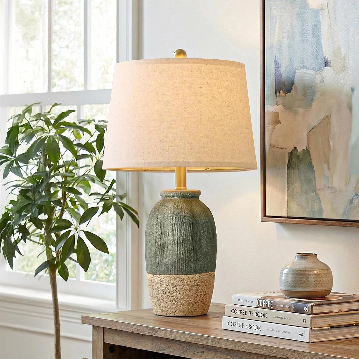 Detalle de Vortether Ceramic Table Lamp 22.5-inch