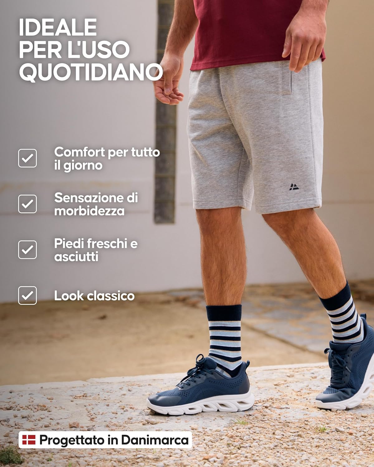 Detalle de DANISH ENDURANCE Calze Cotone Organico Pregiato – 6 Paia, Morbide eTraspiranti per Uomo e Donna