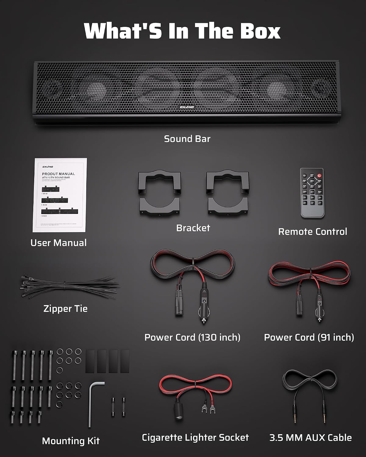 Thumbnail 6 de Ehaho 25 Inch UTV Sound Bar