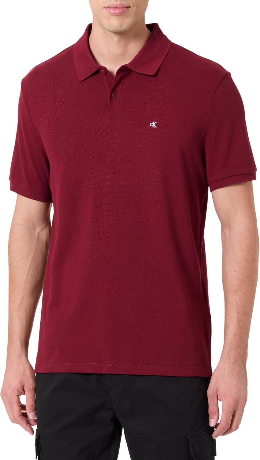 Thumbnail 6 de Calvin Klein Men’s Short Sleeve Monogram Pique Cotton Polo Shirt