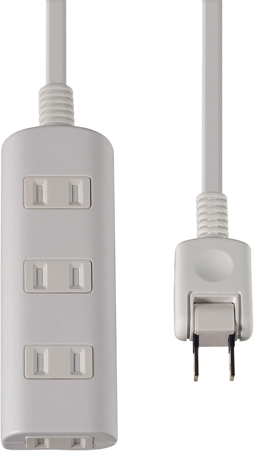 Detalle 2 de エルパ(ELPA) WBT-N3050B(BK) 電源タップ 5m・3個口・扉付き・180°回転プラグ