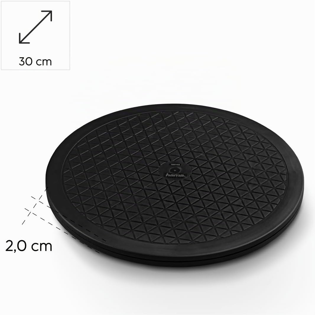 Detalle de Hama Plateau Tournant Universel Hama 30 cm (360°) – Plateau rond rotatif L, jusqu’à 80 kg, noir
