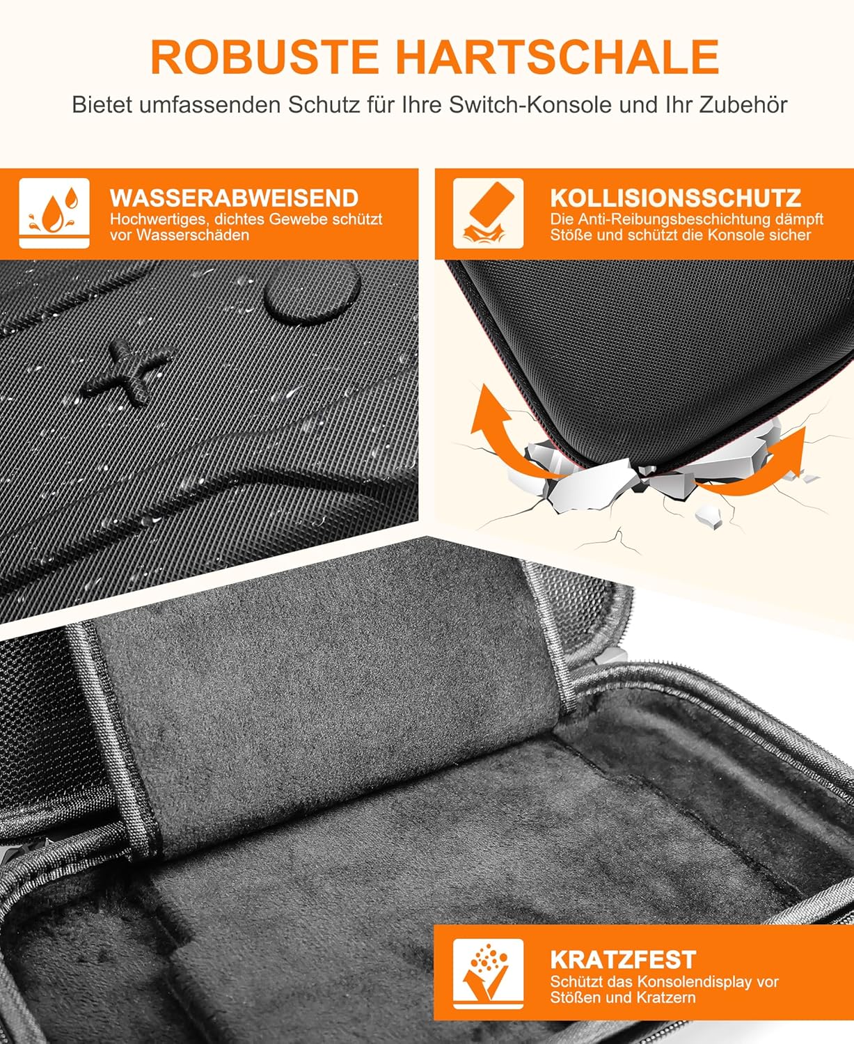 Detalle de HASACOOL Switch 2 Tasche – Schutzhülle für Nintendo Switch, Switch OLED und Switch 2 mit 20 Kartenfächern
