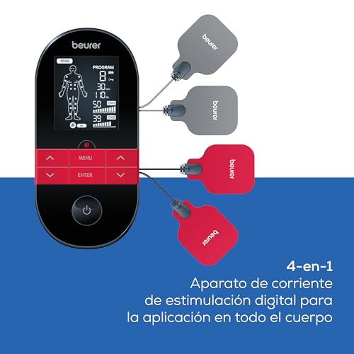 Detalle de Beurer EM 59 Heat: electroestimulador digital con TENS, EMS y calor (2 canales)