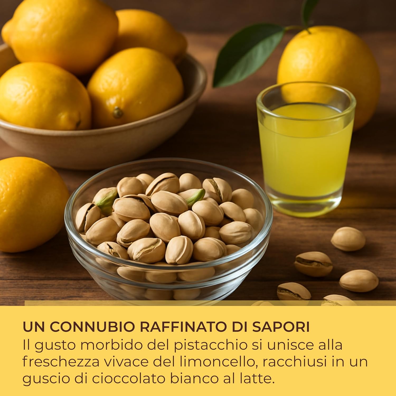 Thumbnail 2 de Perle di Sole – Liquorini al Pistacchio Ripieni al Limoncello, 150 g: un dessert artigianale che unisce Sicilia e Campania
