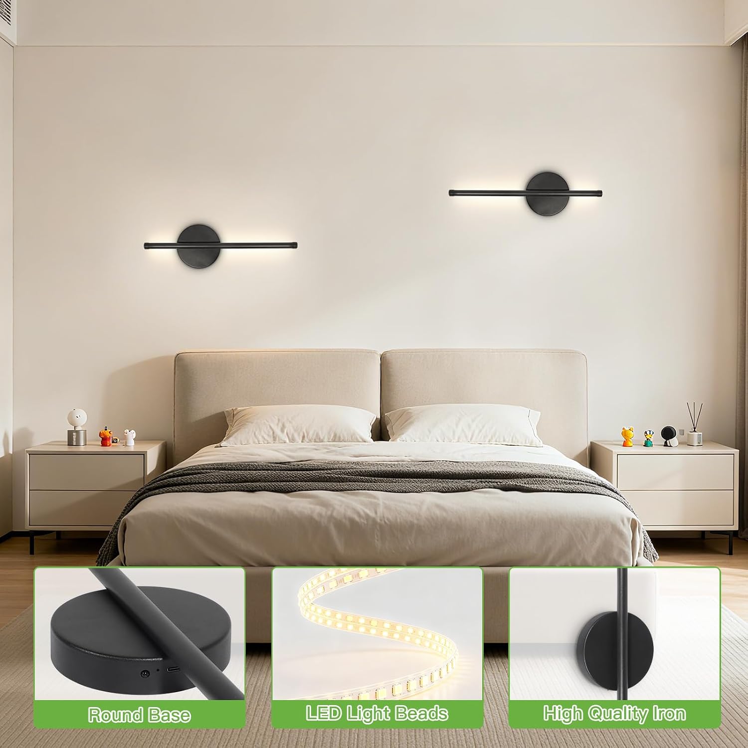 Thumbnail 6 de Kimjo 40cm Battery Operated Wall Lights
