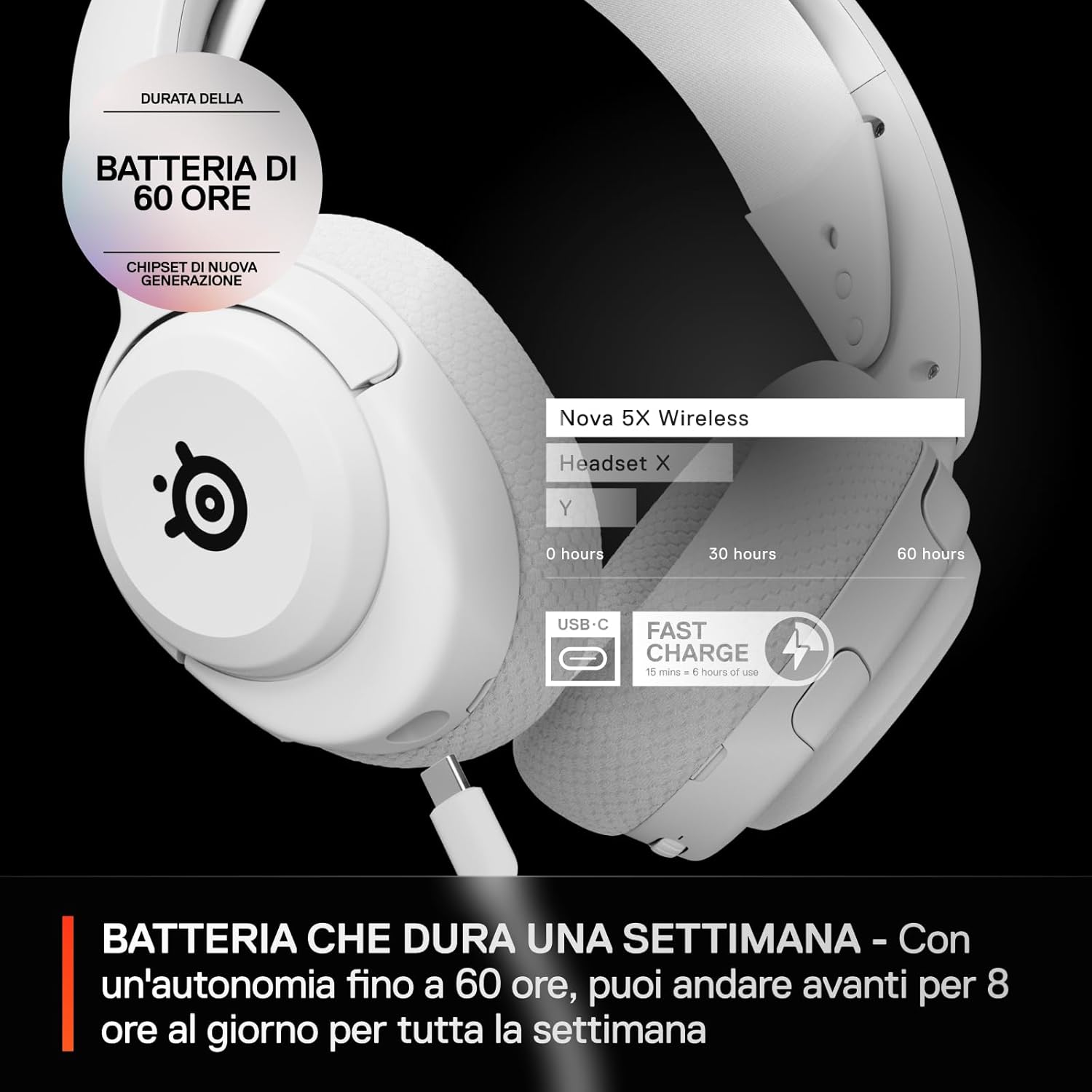 Thumbnail 4 de SteelSeries Arctis Nova 5X Bianco, cuffie Xbox