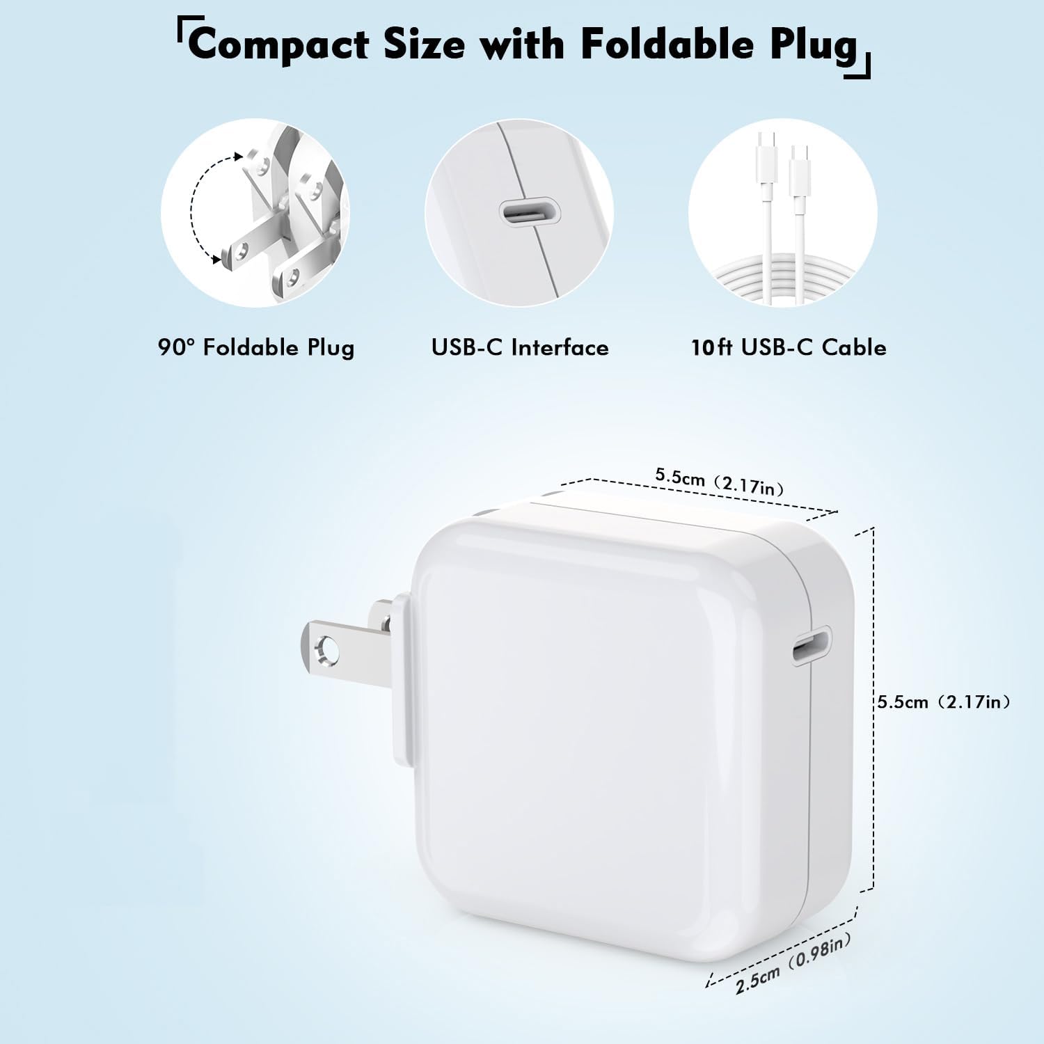 Detalle 1 de USB-C Laptop Charger with 10-Foot Cable