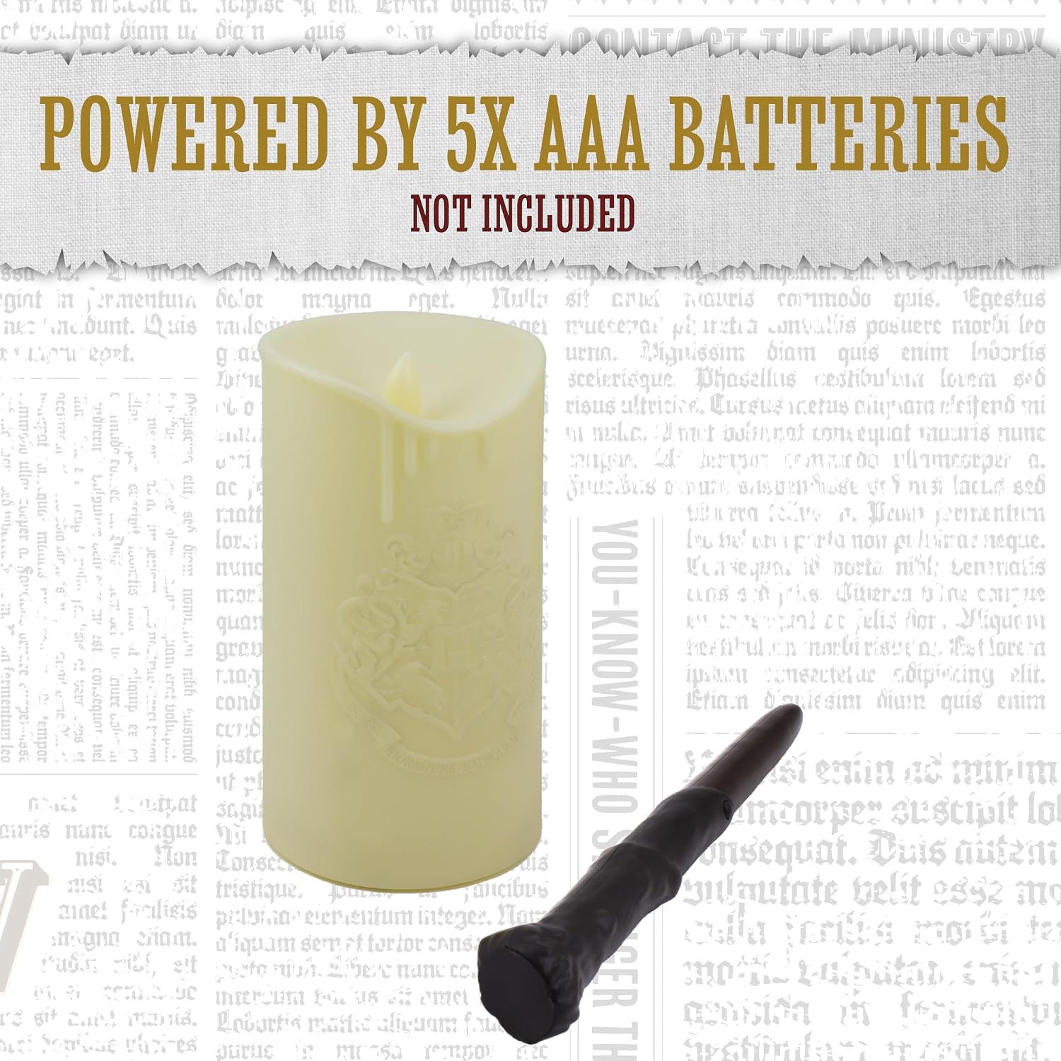 Detalle de Paladone PP9563HPV3 Harry Potter Hogwarts Candle Light with Wand Remote