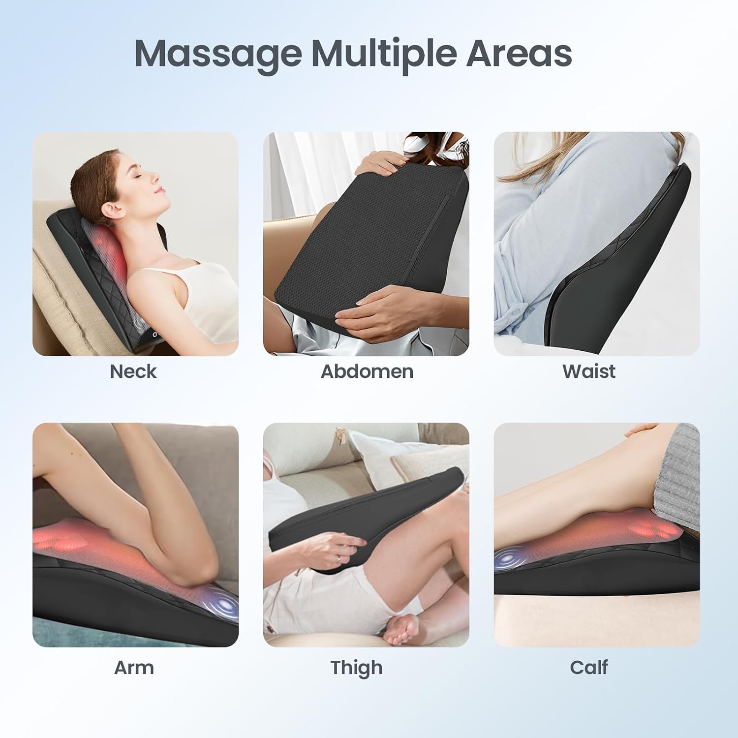 Detalle de CuPiLo CPL-1128-UK Shiatsu Neck and Back Massager with Heat, 8 Nodes