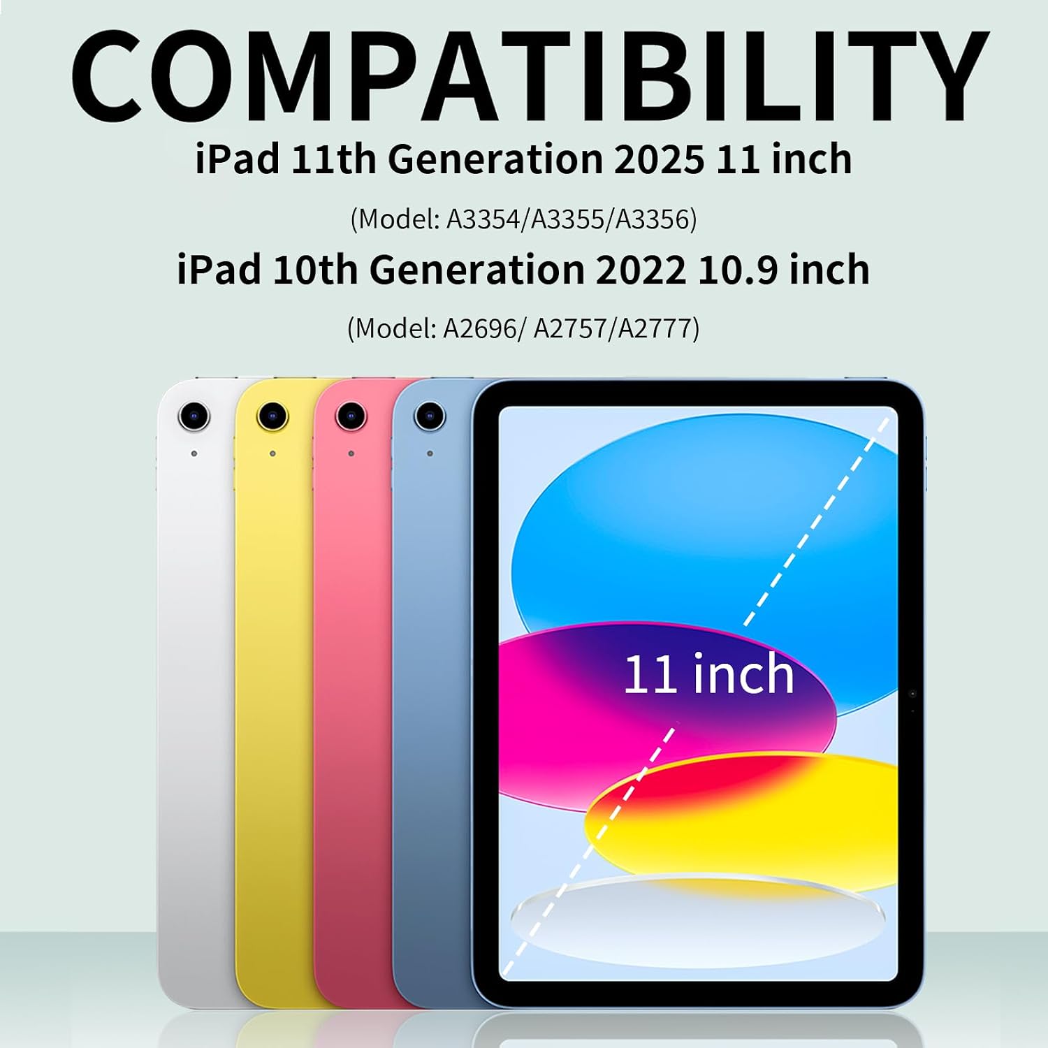 Detalle de KENKE iPad Magnetic Case for A16 11th Gen and 10th Gen, Pink PU Stand