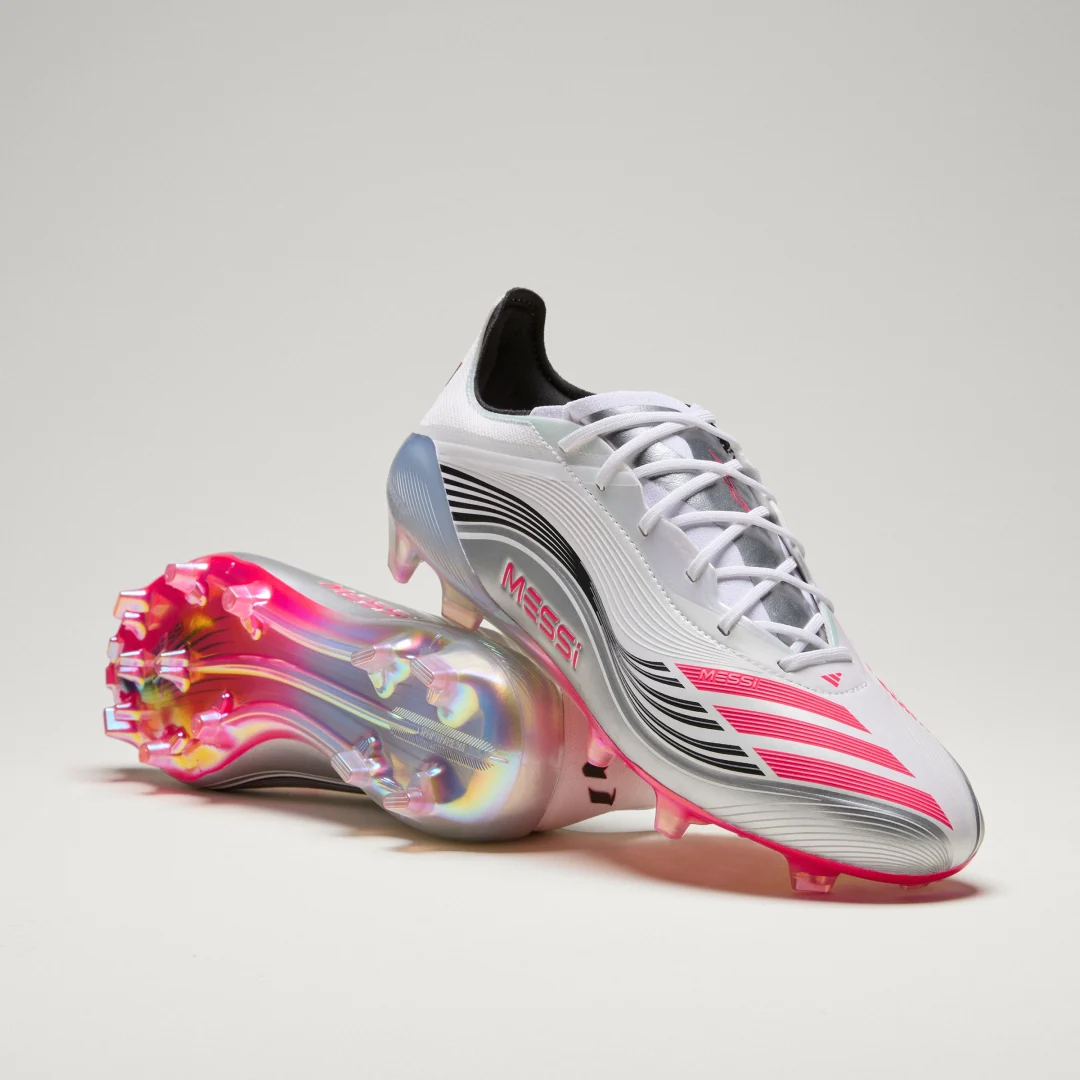 Detalle de adidas F50 Messi Elite bota de fútbol para césped natural seco (blanco)