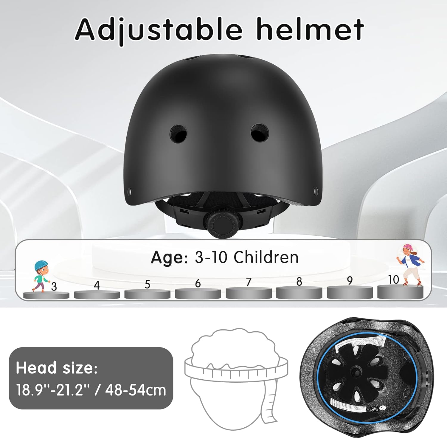 Thumbnail 3 de WayEee Protection Roller Enfant — Casque + Genouillères et Coudières, Packs de Protection Multi-Sports (3 à 10 ans)