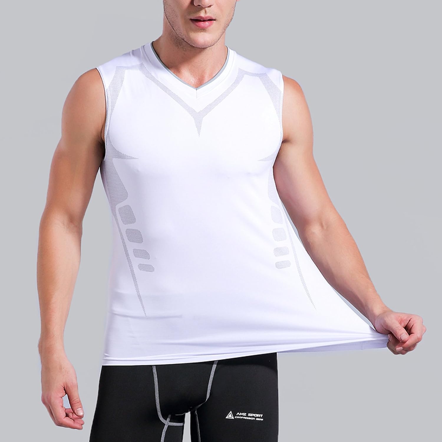 Thumbnail 5 de AMZSPORT Canotta compressione da uomo per sport e base layer a asciugatura rapida