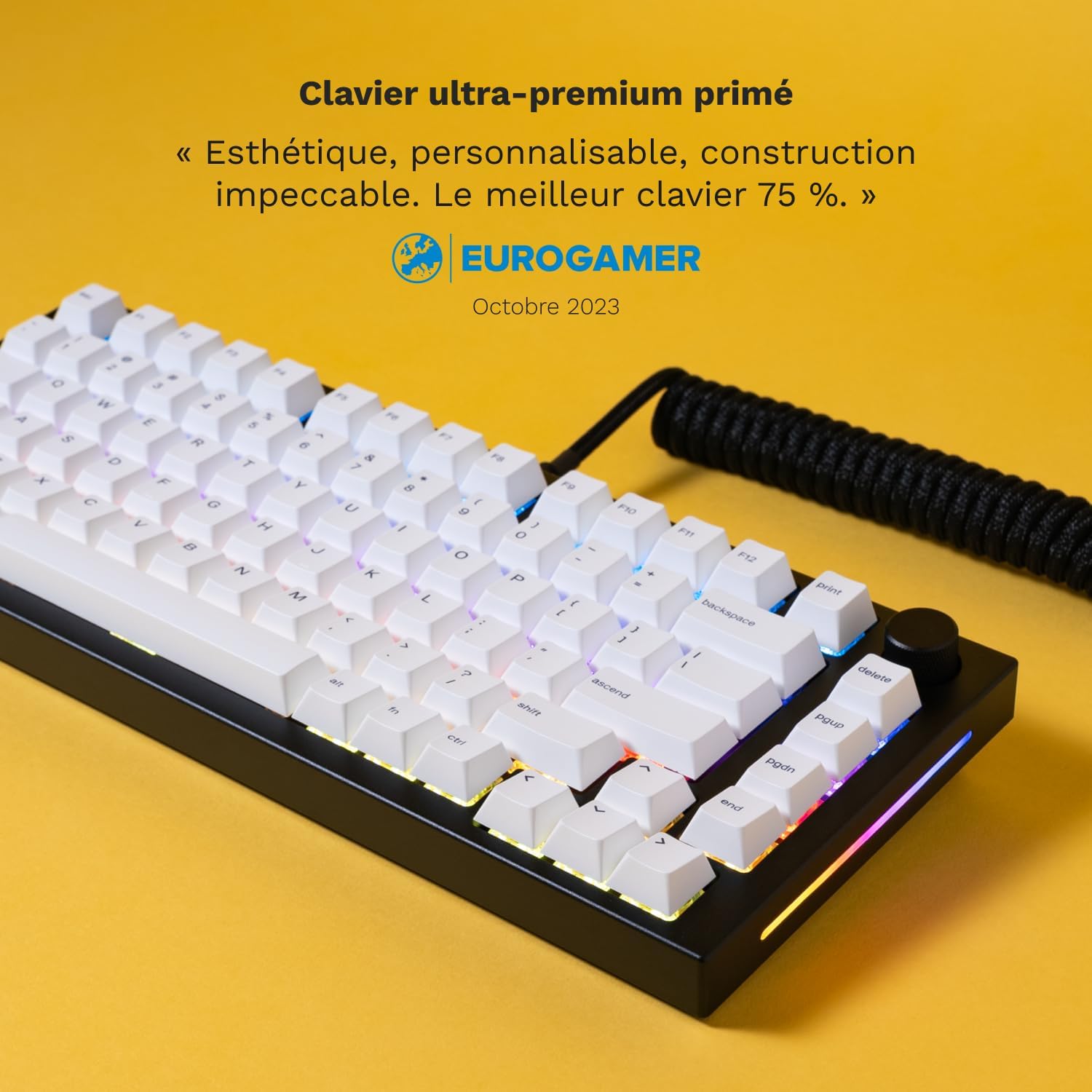 Detalle de Glorious Gaming GMMK Pro 75% clavier mécanique